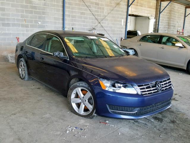 1VWBH7A33CC036381 - 2012 VOLKSWAGEN PASSAT SE BLUE photo 1