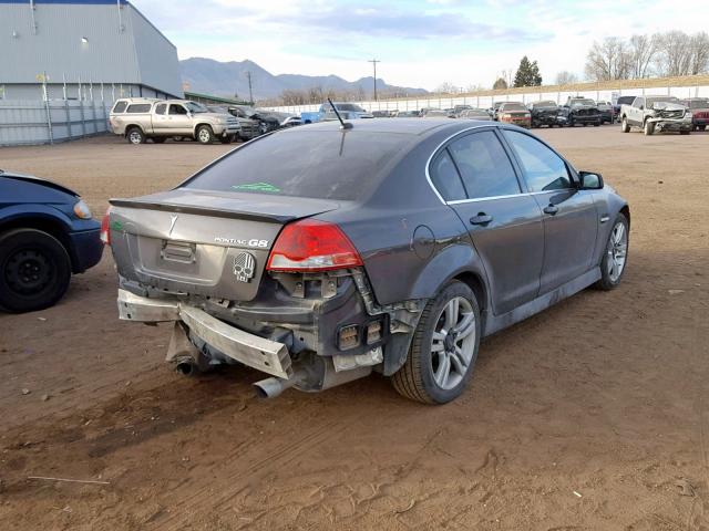 6G2ER57748L139254 - 2008 PONTIAC G8 CHARCOAL photo 4