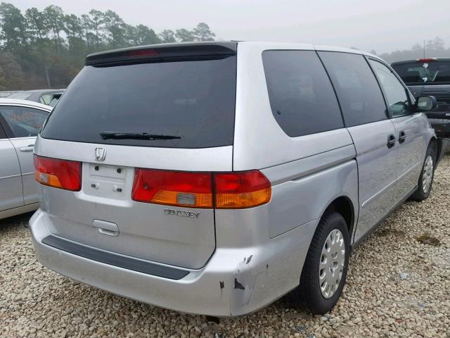 2HKRL185X2H545259 - 2002 HONDA ODYSSEY LX SILVER photo 4