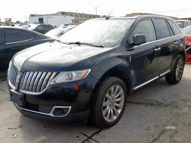 2LMDJ6JK1BBJ08145 - 2011 LINCOLN MKX BLACK photo 2