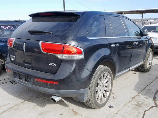 2LMDJ6JK1BBJ08145 - 2011 LINCOLN MKX BLACK photo 4