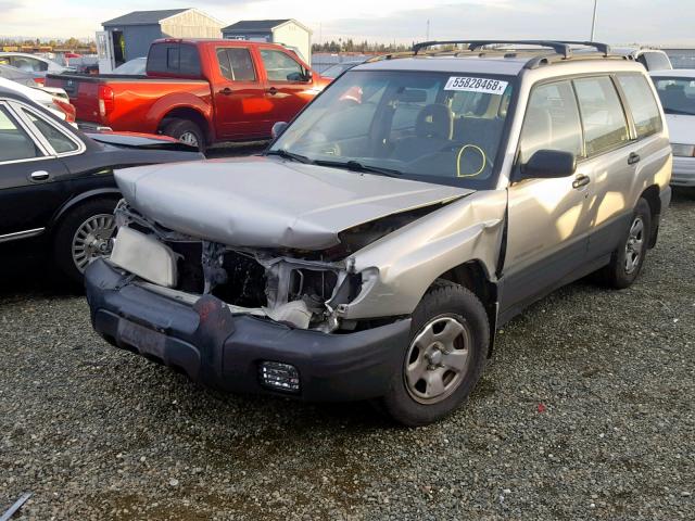 JF1SF63561H701443 - 2001 SUBARU FORESTER L SILVER photo 2