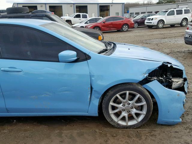 1C3CDFBA5DD292385 - 2013 DODGE DART SXT BLUE photo 9