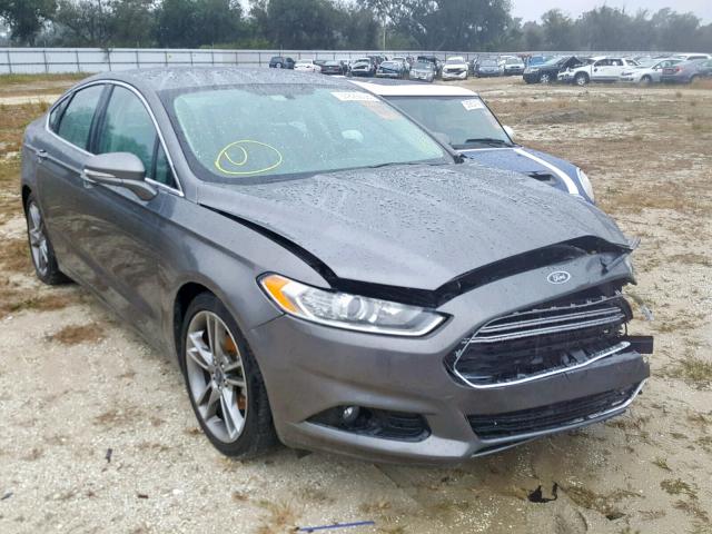 3FA6P0K96ER155084 - 2014 FORD FUSION TIT GRAY photo 1