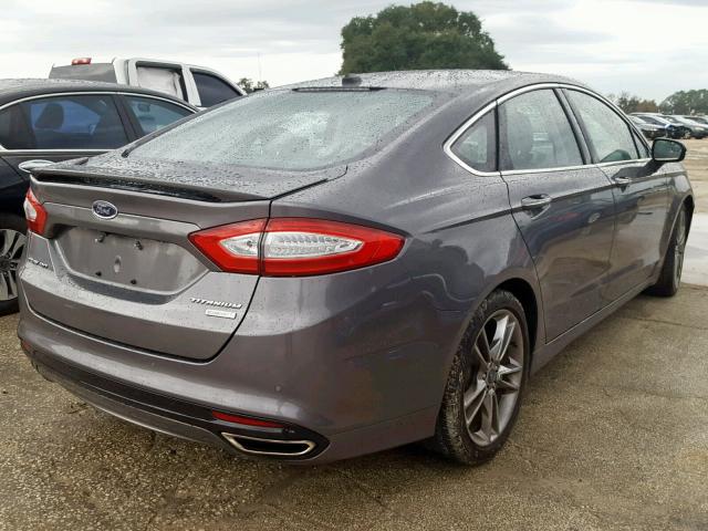 3FA6P0K96ER155084 - 2014 FORD FUSION TIT GRAY photo 4