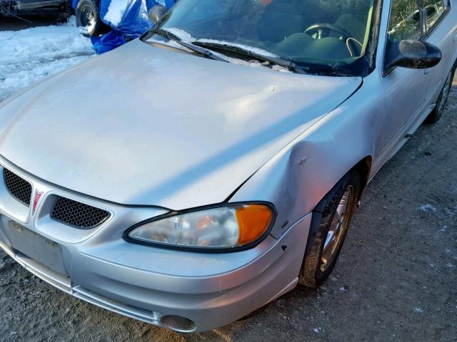 1G2NG52E33M509105 - 2003 PONTIAC GRAND AM S SILVER photo 9