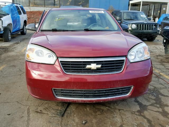 1G1ZS51F46F265441 - 2006 CHEVROLET MALIBU LS ბურგუნდია ფოტო 10