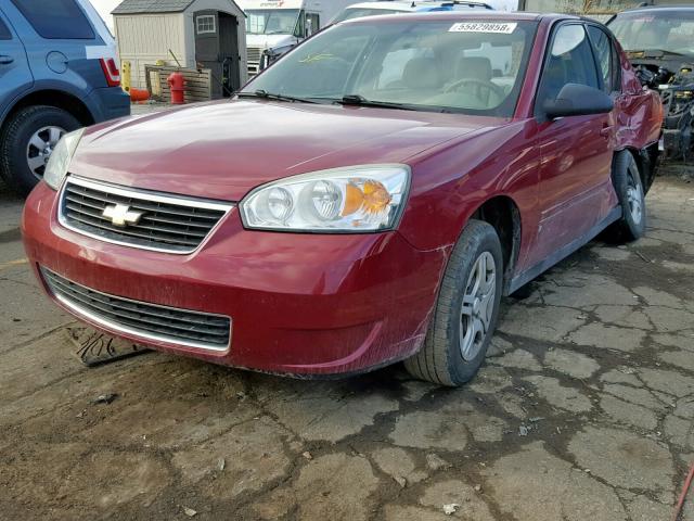 1G1ZS51F46F265441 - 2006 CHEVROLET MALIBU LS ბურგუნდია ფოტო 2
