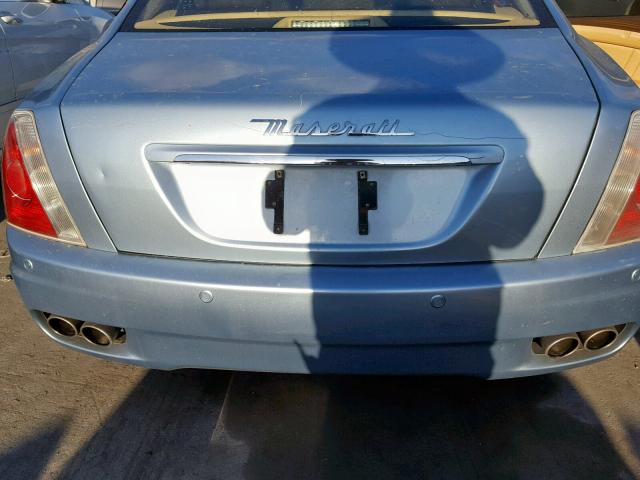 ZAMCE39A560020888 - 2006 MASERATI QUATTROPOR BLUE photo 9