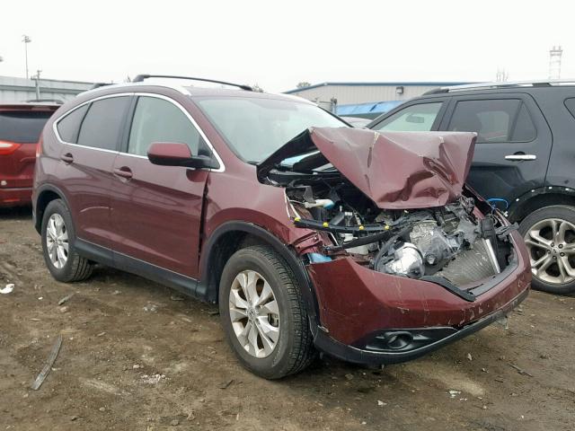 5J6RM4H73CL062932 - 2012 HONDA CR-V EXL BURGUNDY photo 1