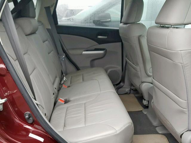 5J6RM4H73CL062932 - 2012 HONDA CR-V EXL BURGUNDY photo 6