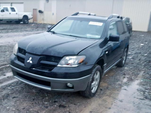 JA4LZ41F94U001184 - 2004 MITSUBISHI OUTLANDER BLACK photo 2