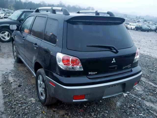 JA4LZ41F94U001184 - 2004 MITSUBISHI OUTLANDER BLACK photo 3