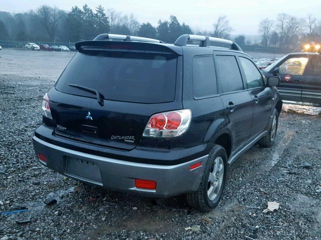 JA4LZ41F94U001184 - 2004 MITSUBISHI OUTLANDER BLACK photo 4