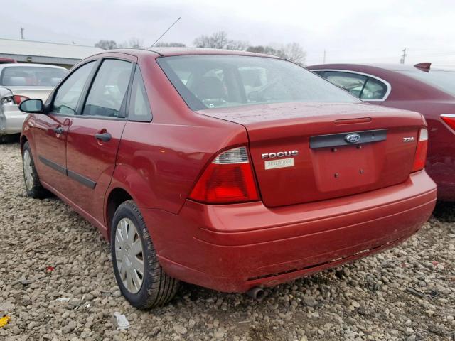 1FAFP34N55W250941 - 2005 FORD FOCUS ZX4 RED photo 3