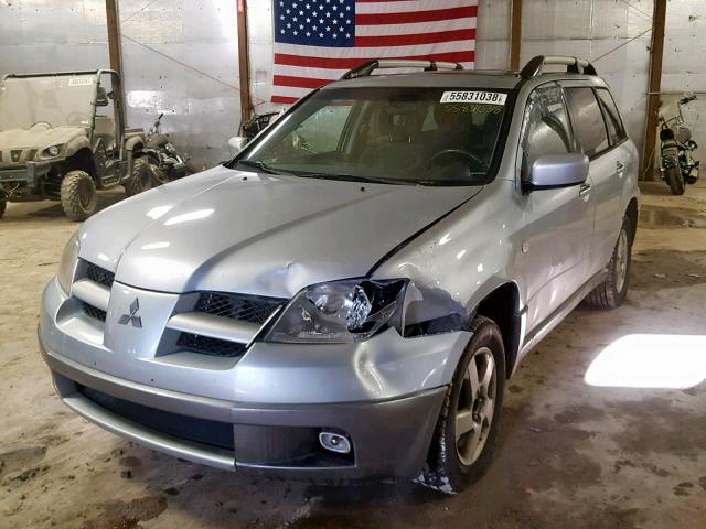 JA4LZ41F34U006140 - 2004 MITSUBISHI OUTLANDER SILVER photo 2