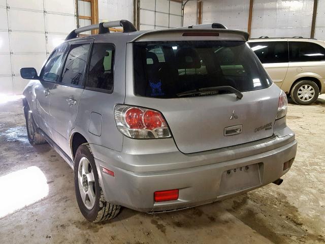 JA4LZ41F34U006140 - 2004 MITSUBISHI OUTLANDER SILVER photo 3