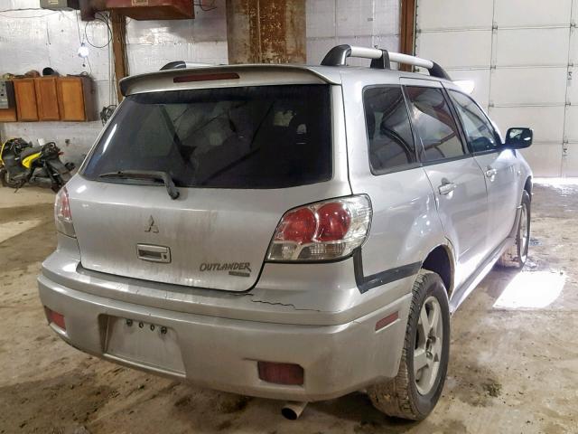 JA4LZ41F34U006140 - 2004 MITSUBISHI OUTLANDER SILVER photo 4