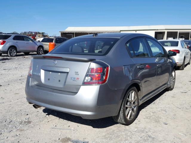 3N1CB61E38L715778 - 2008 NISSAN SENTRA SE- SILVER photo 4