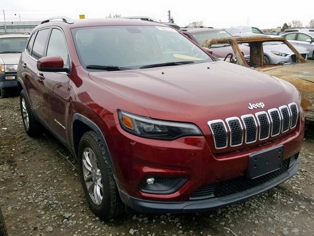 1C4PJMCB8KD174538 - 2019 JEEP CHEROKEE L MAROON photo 1