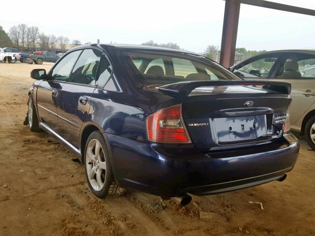 4S3BL686454206739 - 2005 SUBARU LEGACY GT BLUE photo 3