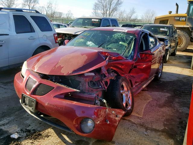 2G2WP552061204599 - 2006 PONTIAC GRAND PRIX RED photo 2