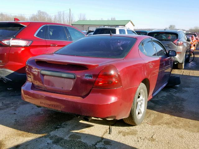 2G2WP552061204599 - 2006 PONTIAC GRAND PRIX RED photo 4
