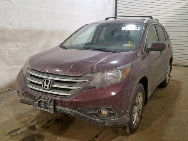 5J6RM4H79EL046639 - 2014 HONDA CR-V EXL MAROON photo 2