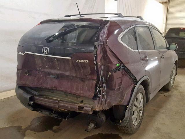 5J6RM4H79EL046639 - 2014 HONDA CR-V EXL MAROON photo 4