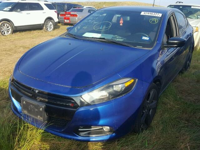 1C3CDFBBXED802188 - 2014 DODGE DART SXT BLUE photo 2