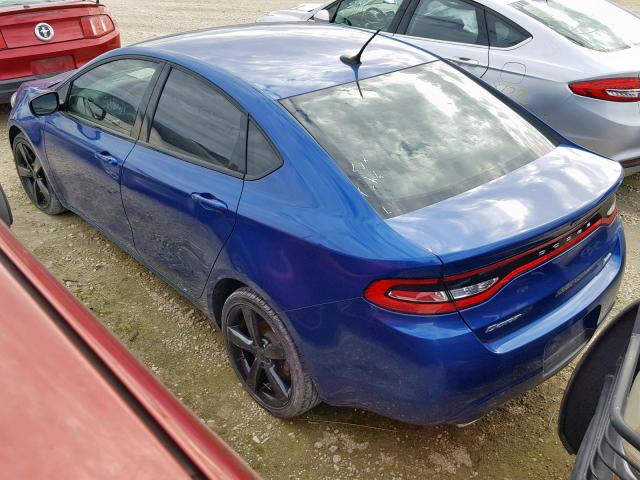 1C3CDFBBXED802188 - 2014 DODGE DART SXT BLUE photo 3