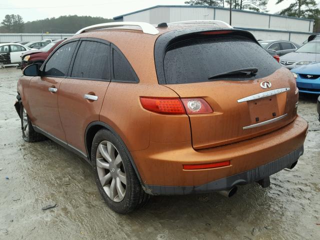 JNRAS08W04X216516 - 2004 INFINITI FX35 ORANGE photo 3