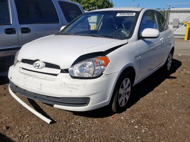 KMHCM3AC3AU162321 - 2010 HYUNDAI ACCENT BLU WHITE photo 2