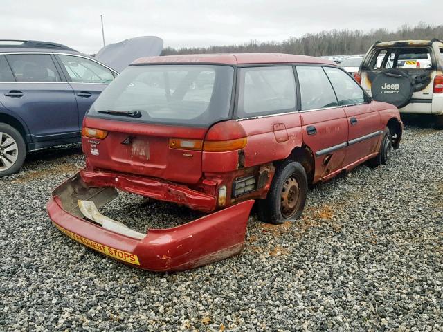 4S3BK4954W8319128 - 1998 SUBARU LEGACY POS RED photo 4