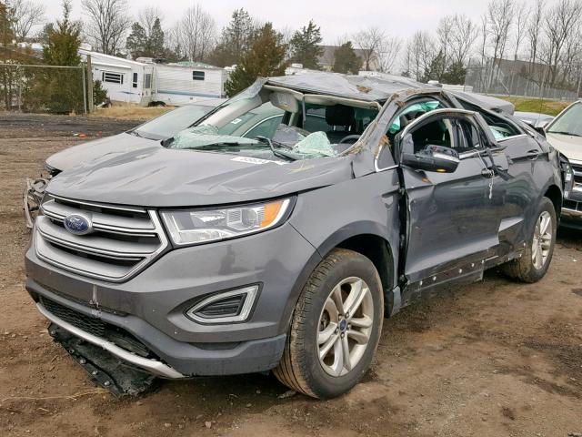 2FMPK4J86HBC24433 - 2017 FORD EDGE SEL CHARCOAL photo 2