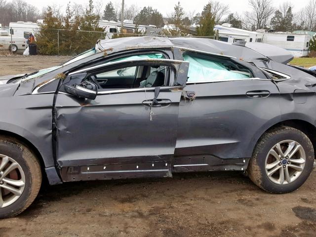 2FMPK4J86HBC24433 - 2017 FORD EDGE SEL CHARCOAL photo 9