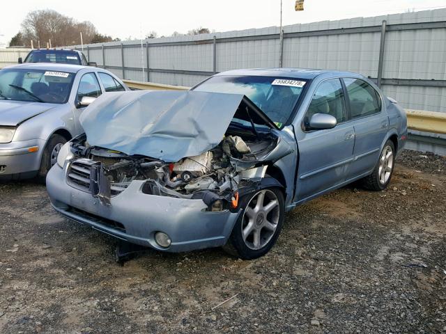 JN1CA31A3YT011008 - 2000 NISSAN MAXIMA GLE BLUE photo 2