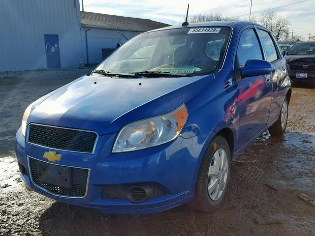KL1TD66E89B344465 - 2009 CHEVROLET AVEO LS BLUE photo 2