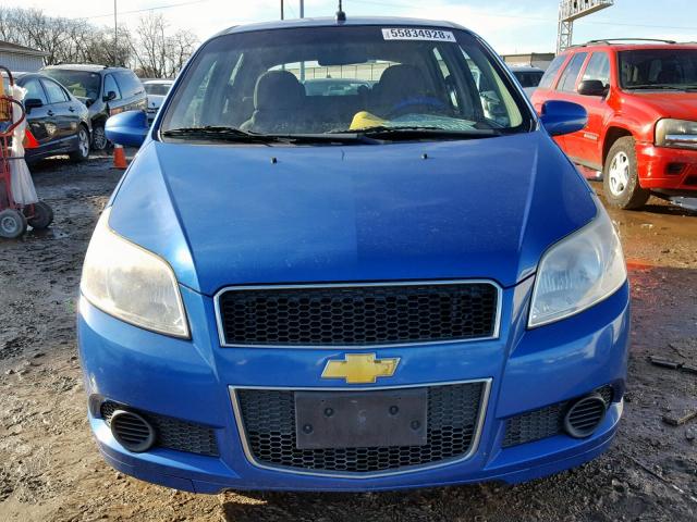 KL1TD66E89B344465 - 2009 CHEVROLET AVEO LS BLUE photo 9