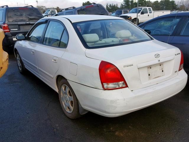 KMHDN45D03U519922 - 2003 HYUNDAI ELANTRA GL WHITE photo 3