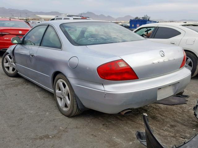 19UYA42611A017928 - 2001 ACURA 3.2CL TYPE SILVER photo 3