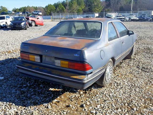 1FAPP31X1JK205765 - 1988 FORD TEMPO GL BLUE photo 4