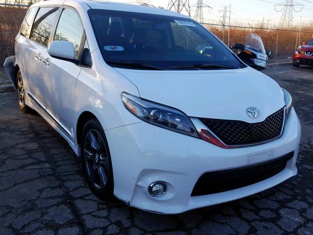 5TDXZ3DC4HS867887 - 2017 TOYOTA SIENNA SE WHITE photo 1