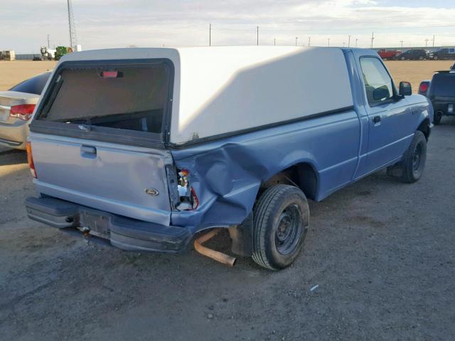 1FTYR10C8WUB34409 - 1998 FORD RANGER BLUE photo 4