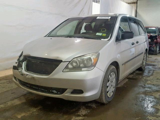 5FNRL38225B110885 - 2005 HONDA ODYSSEY LX SILVER photo 2