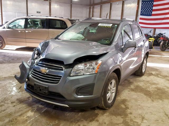 KL7CJRSB7FB092845 - 2015 CHEVROLET TRAX 1LT GRAY photo 2