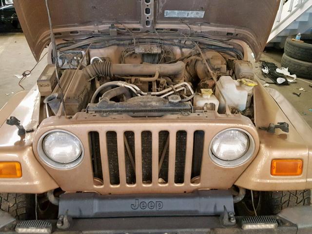 1J4FA59S4YP712887 - 2000 JEEP WRANGLER / TAN photo 7