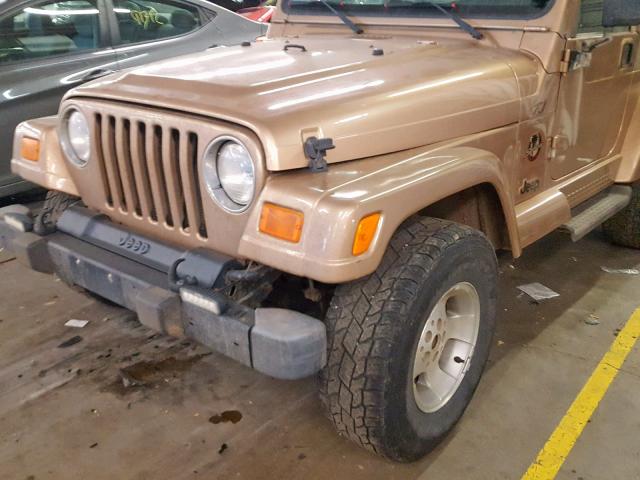 1J4FA59S4YP712887 - 2000 JEEP WRANGLER / TAN photo 9