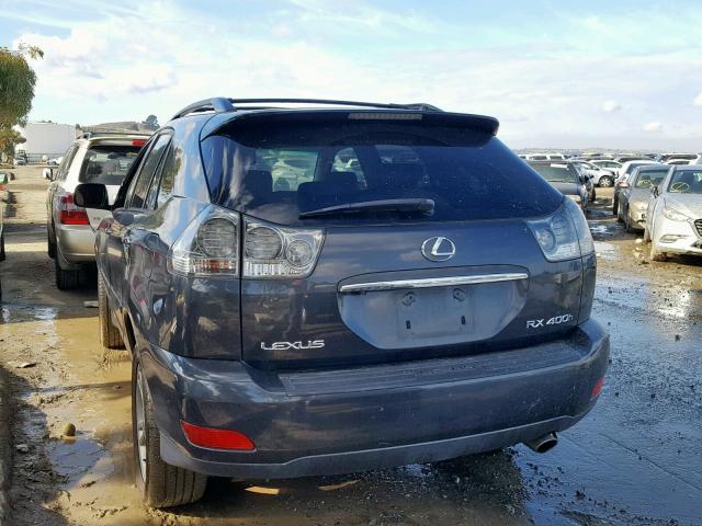 JTJHW31U060009842 - 2006 LEXUS RX 400 BLACK photo 3