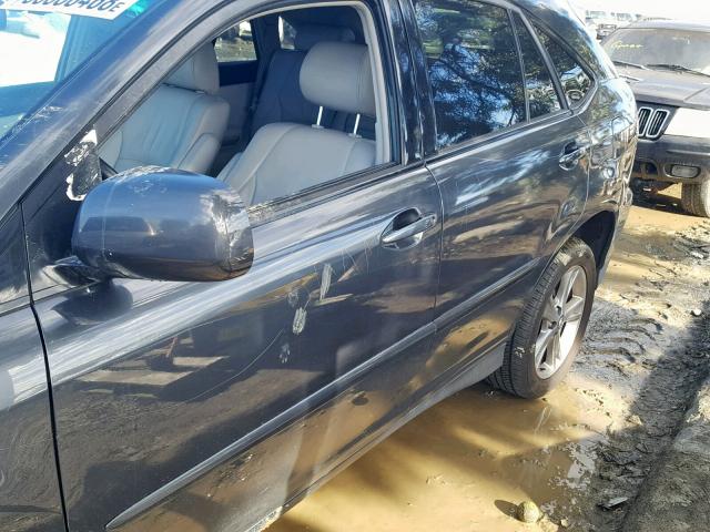 JTJHW31U060009842 - 2006 LEXUS RX 400 BLACK photo 9